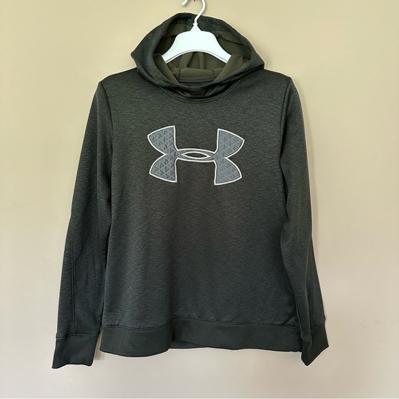 Under Armour Other - Under Armour Men M Hoodie Dark Hunter Green quilted Grey X Active Athleisure